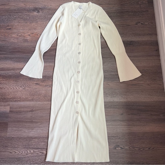 a new day Dresses & Skirts - A New Day Elegant Cream Button-Down Maxi Dress